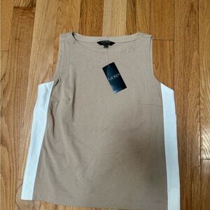 Tan and White Tank - Lauren Ralph Lauren - NWT